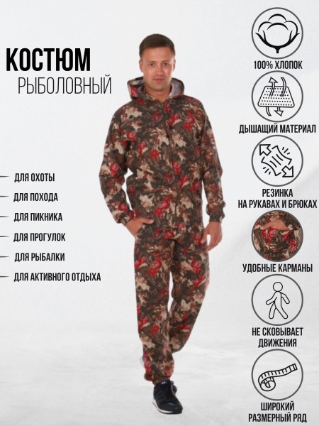 Костюм рыболовный красный